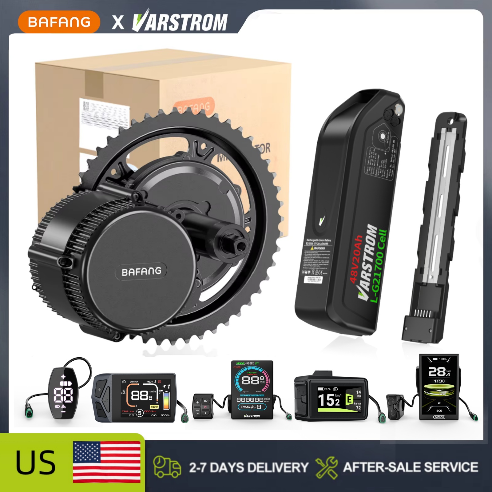Bafang Bbs02B 48V 750W Mid Drive Kit - [Produkt dostępny w magazynie w USA]