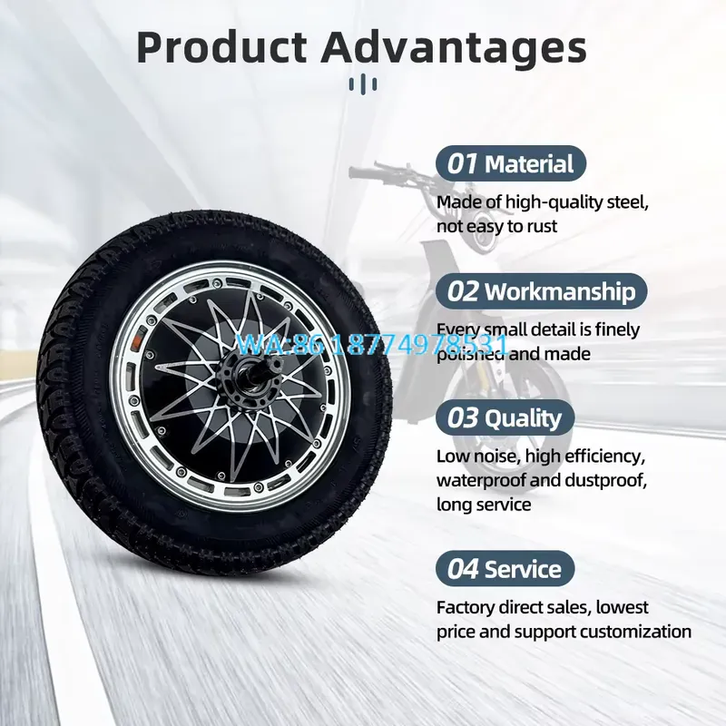 72V 5000W Hub Motor Kit - Zestaw silnika pionowego BLDC 12 cali