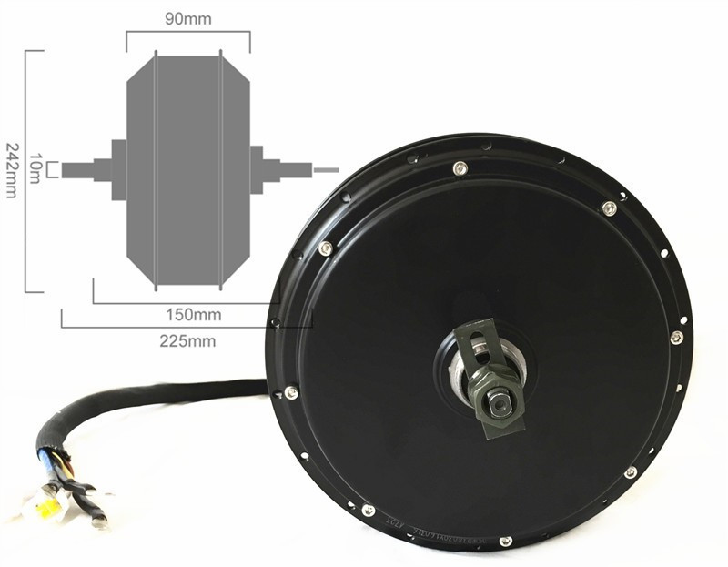 Zestaw do konwersji motocykla  – 72V 5000W Hub Motor Kit recenzja i cena